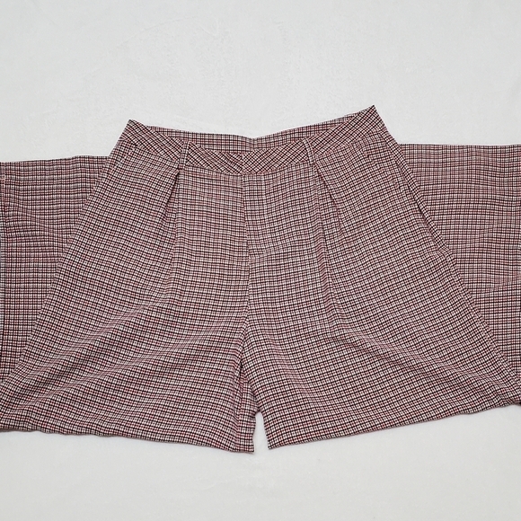 VINTAGE 80s Cross Country Woman Houndstooth Plaid Knit Wide Leg Palazzo Pants - Picture 4 of 12